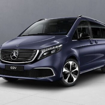 Blue Mercedes Benz V Class left side view