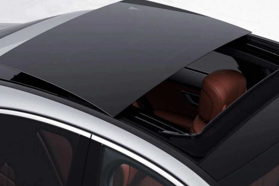 Black Mercedes Benz S Class sun roof